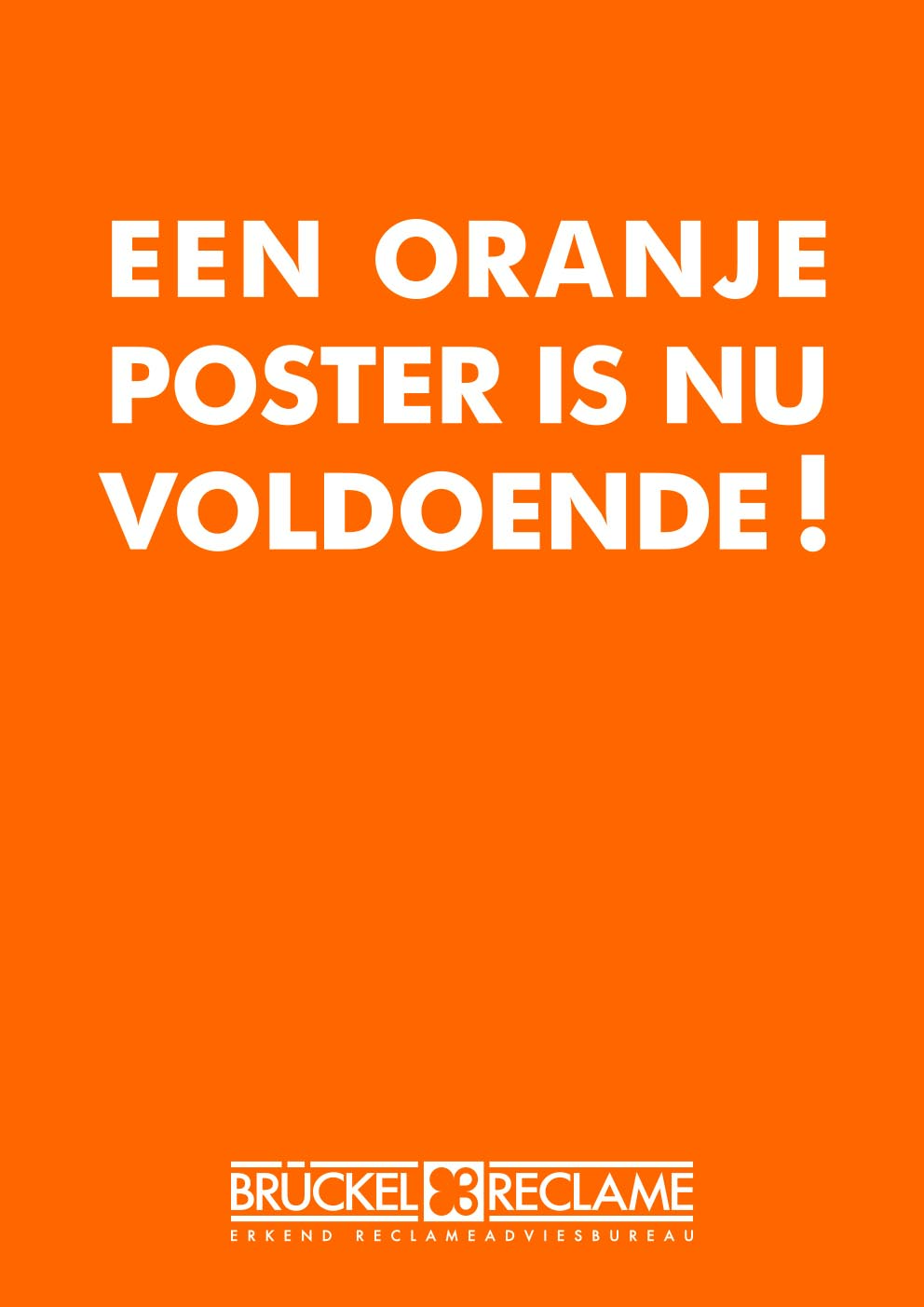 Oranje poster